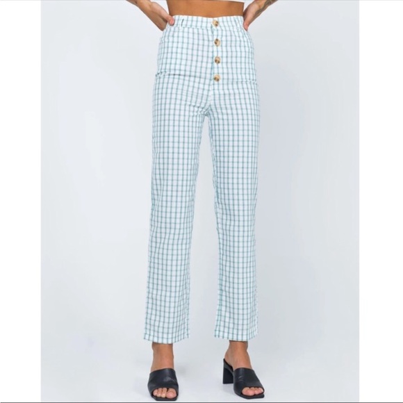 Princess Polly Berkley Pants in Green - Picture 2 of 7